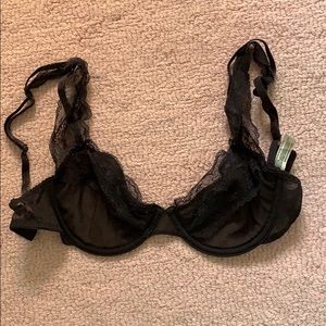 Free People black lacy unlined bra 32C